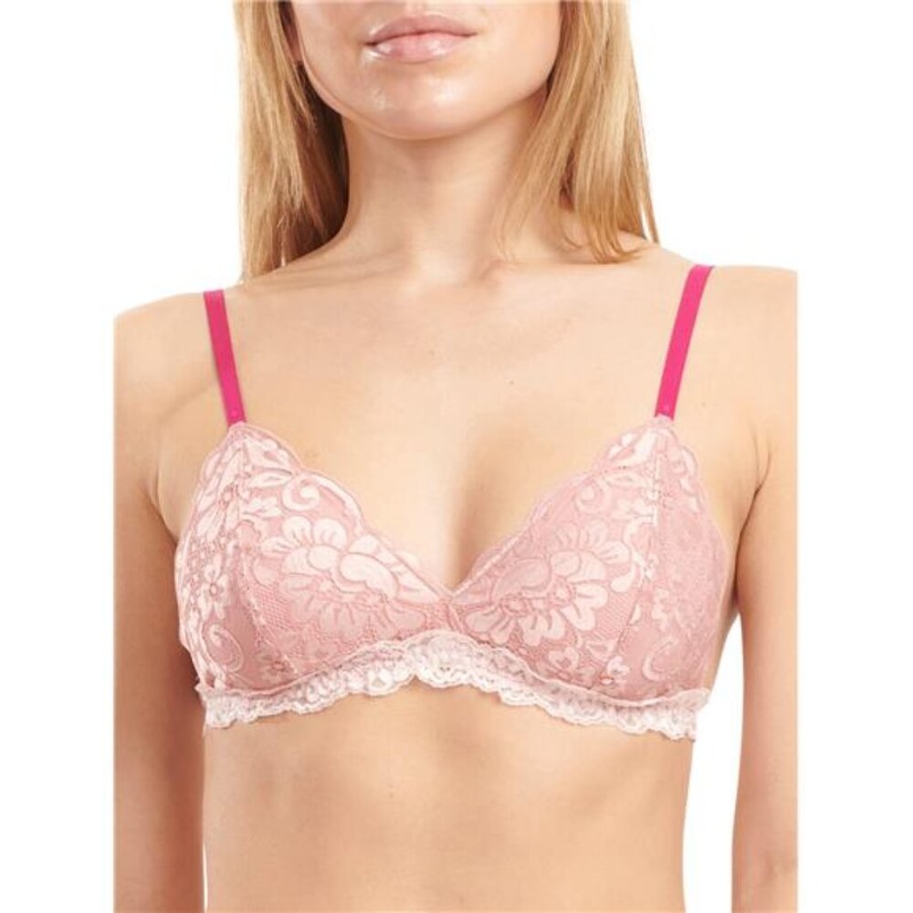 No Boundaries Women's Bralette No Pad Wireless Floral Lace Bralette Size XXL